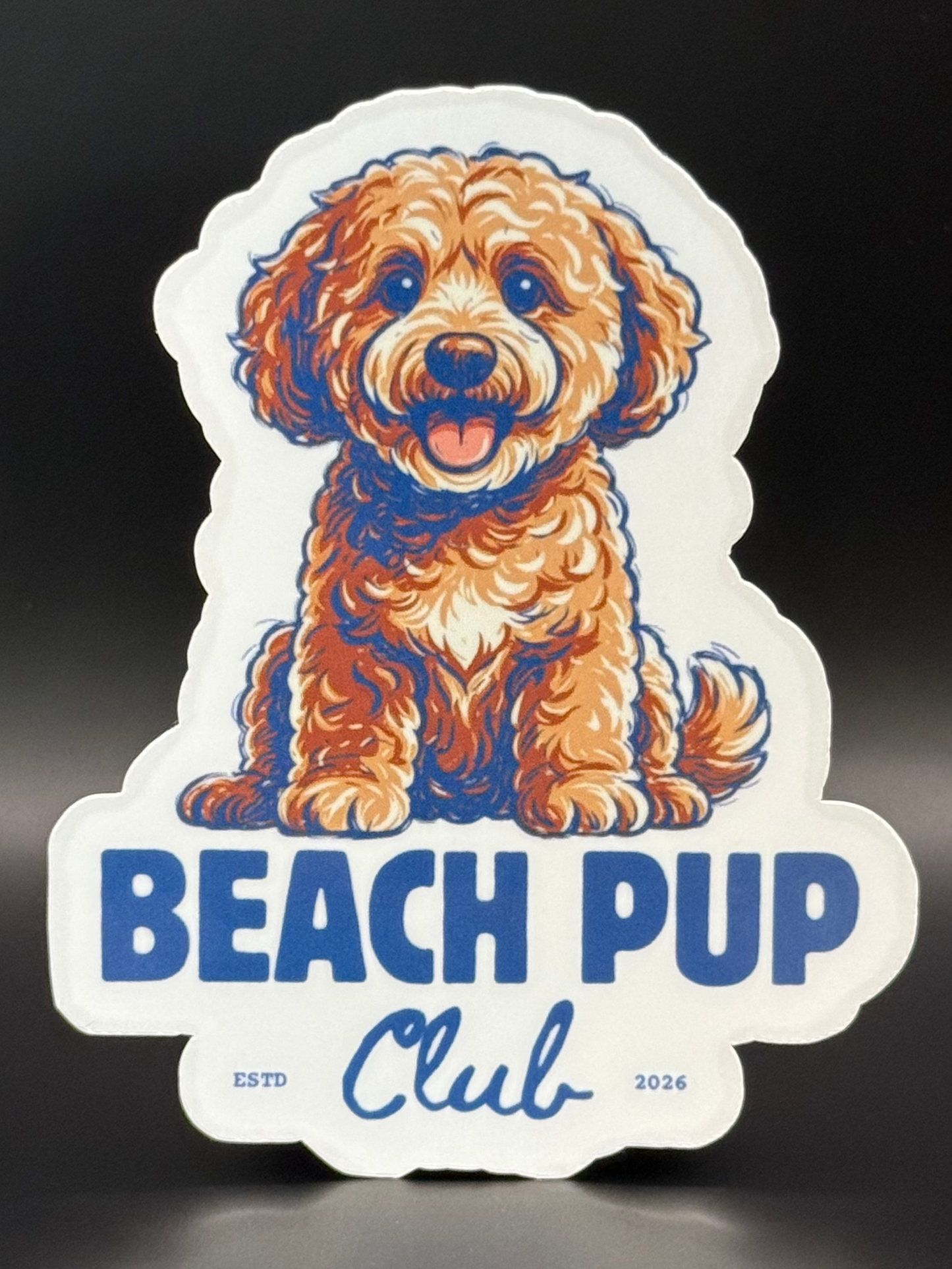 Beach Pup Club Sticker