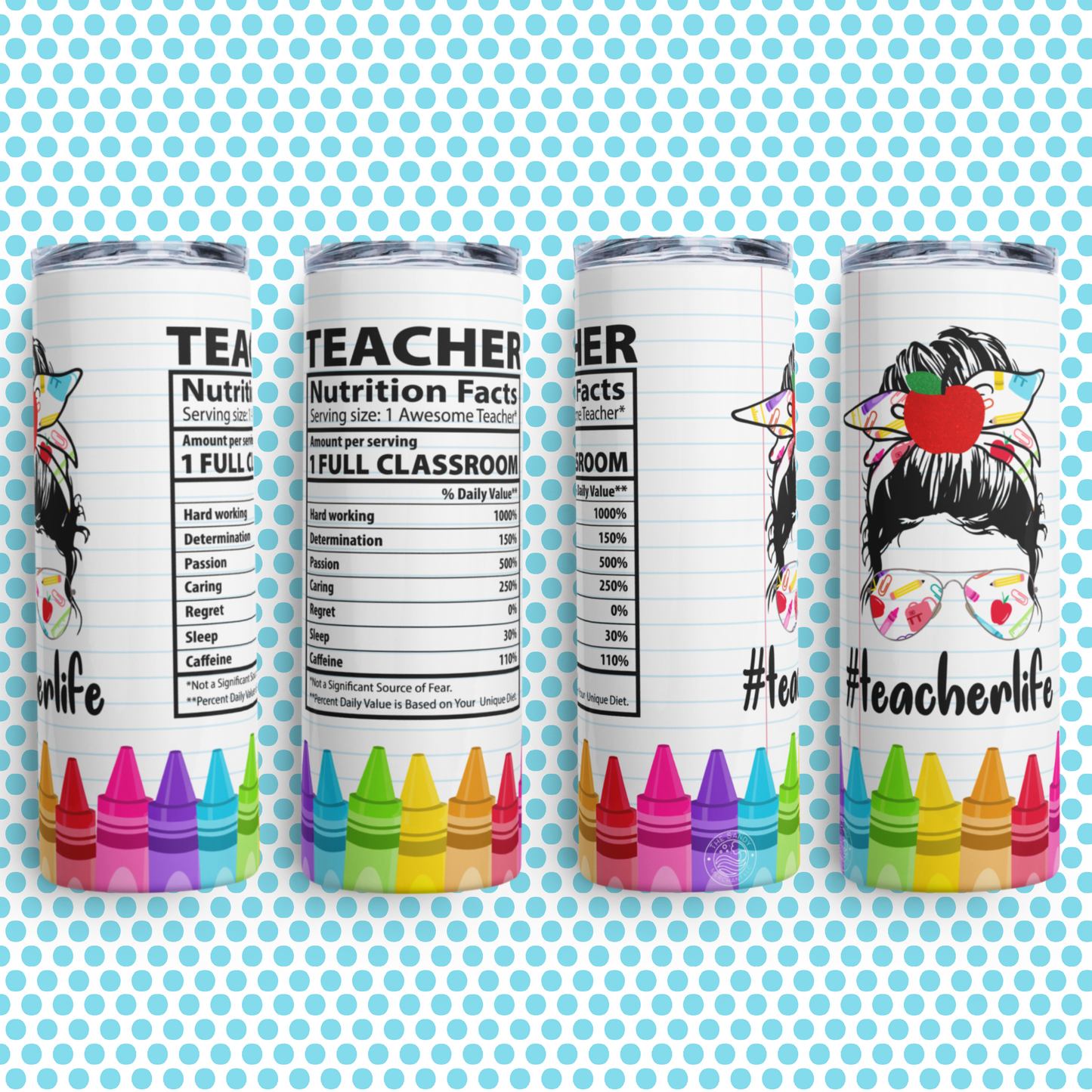 #teacherlife 20 ounce skinny tumbler