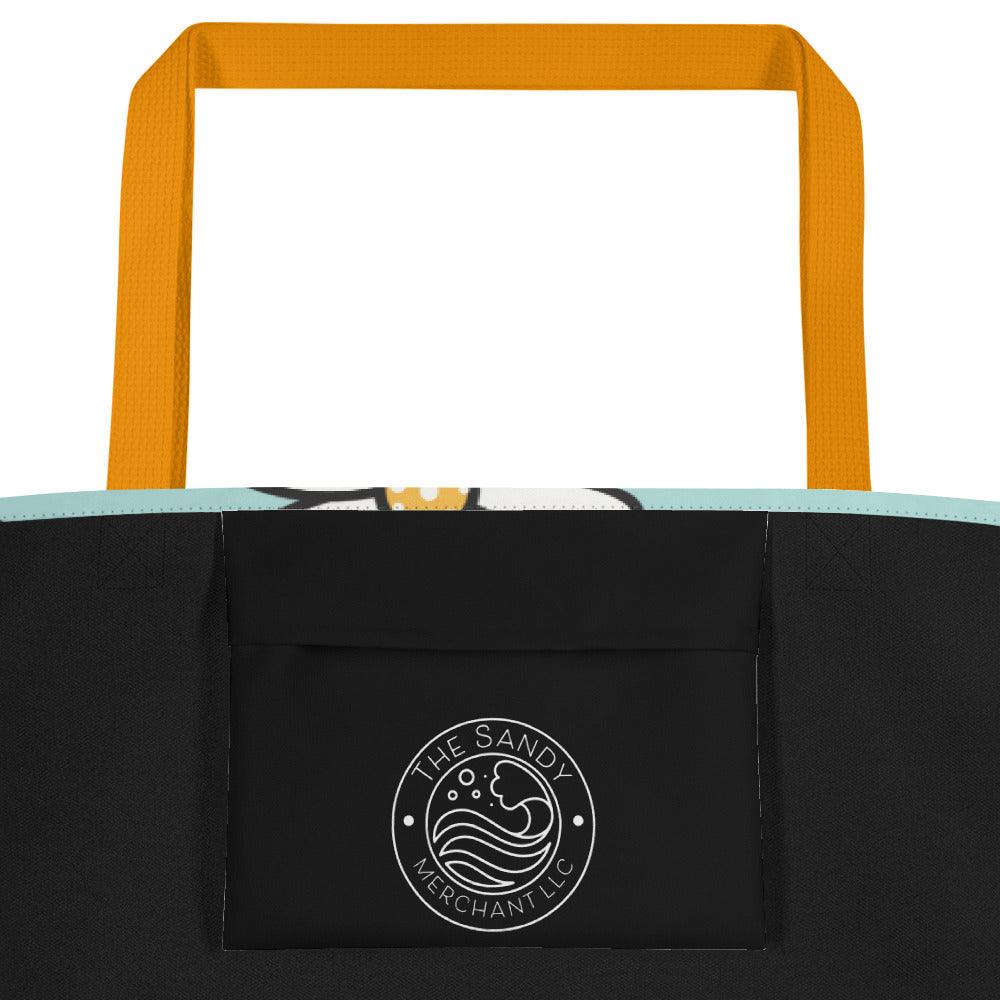 Daisy Print All-Over Print Large Tote Bag - The Sandy Merchant