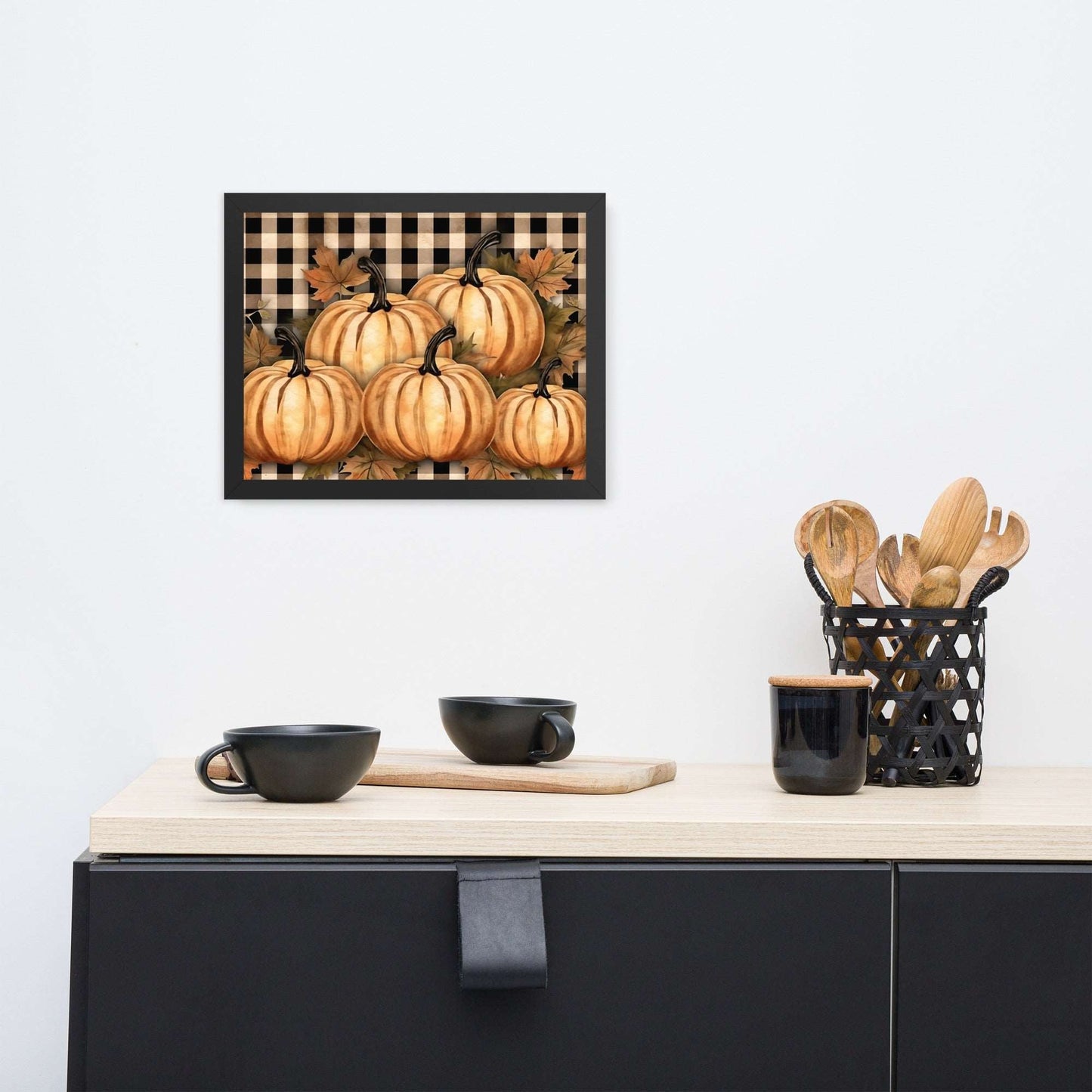 Rustic Autumn Pumpkin Framed poster