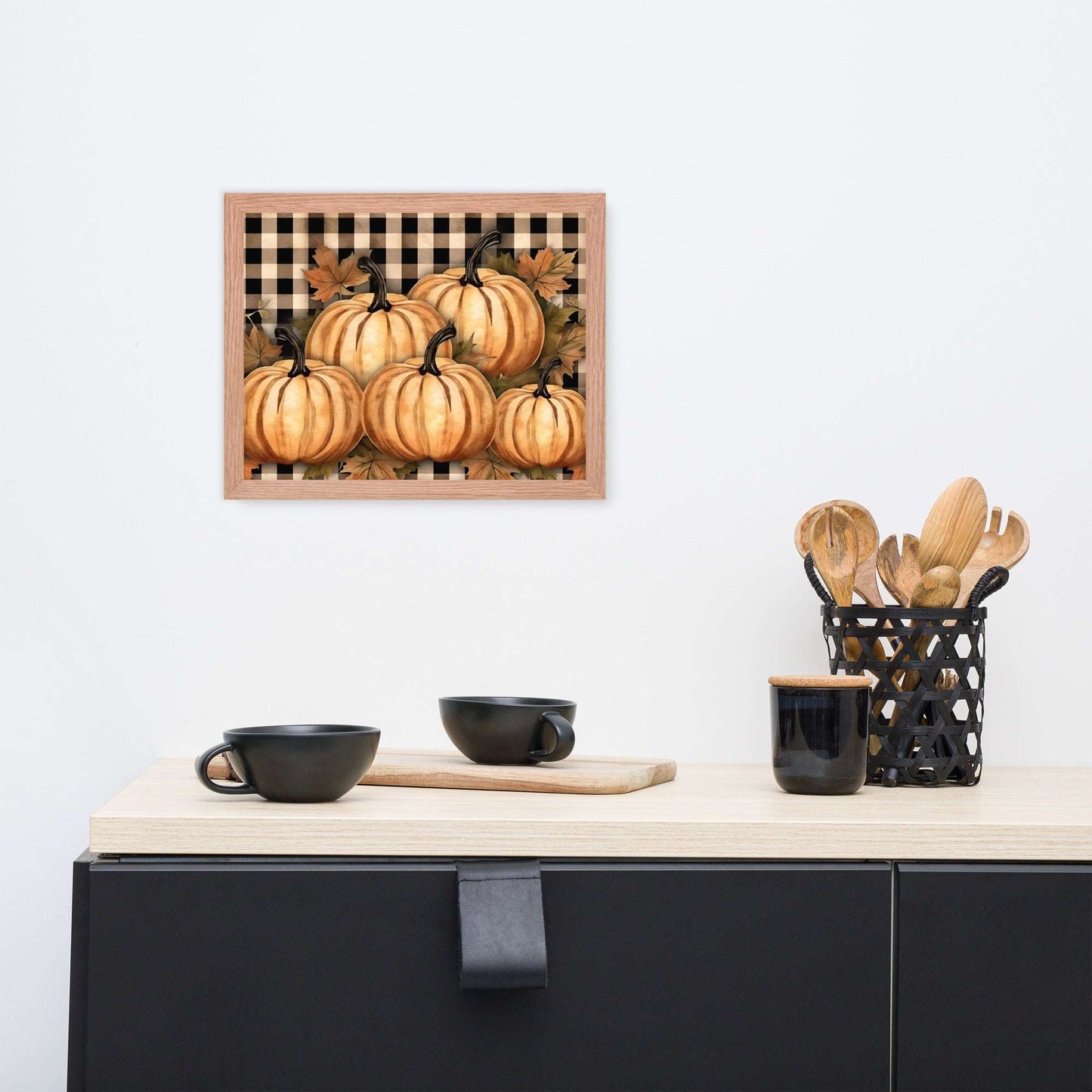 Rustic Autumn Pumpkin Framed poster