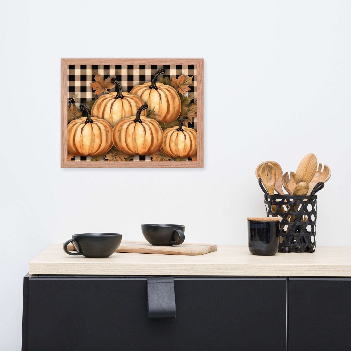 Rustic Autumn Pumpkin Framed poster