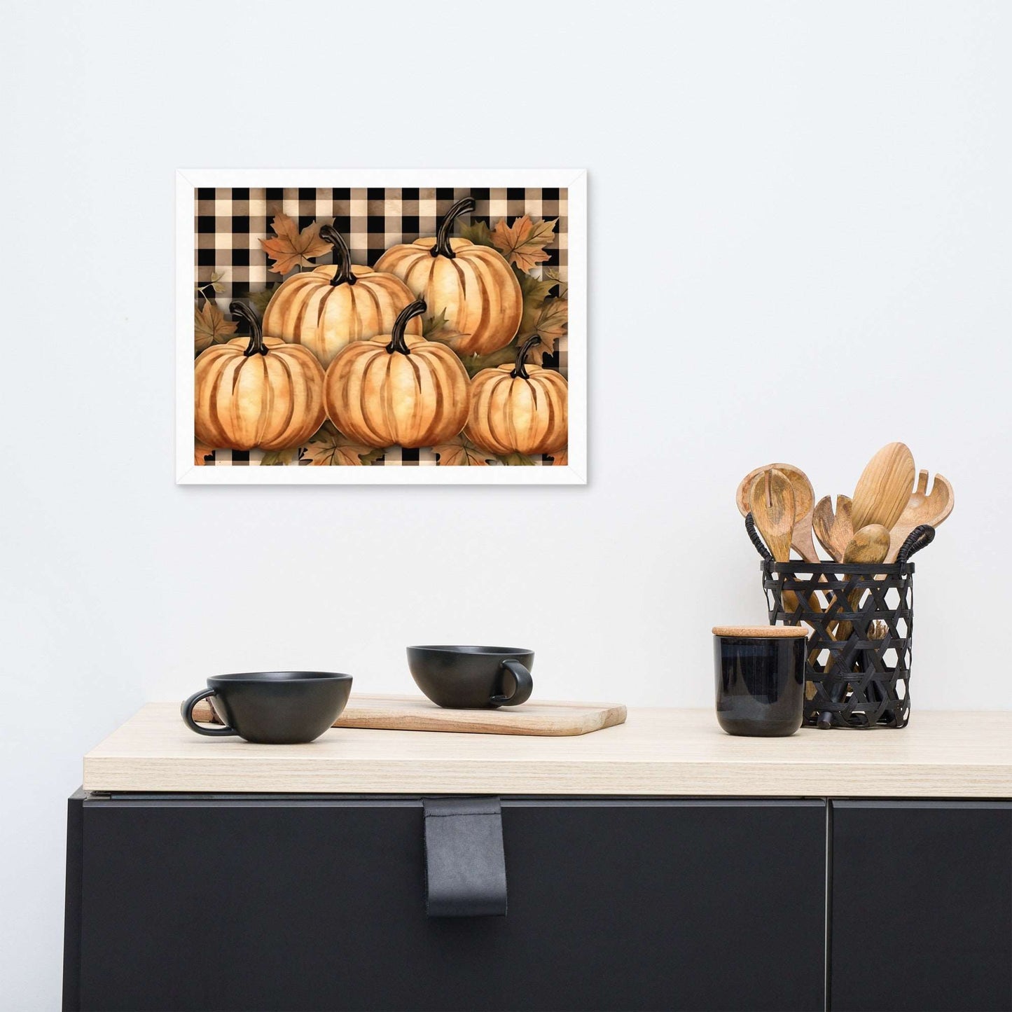 Rustic Autumn Pumpkin Framed poster