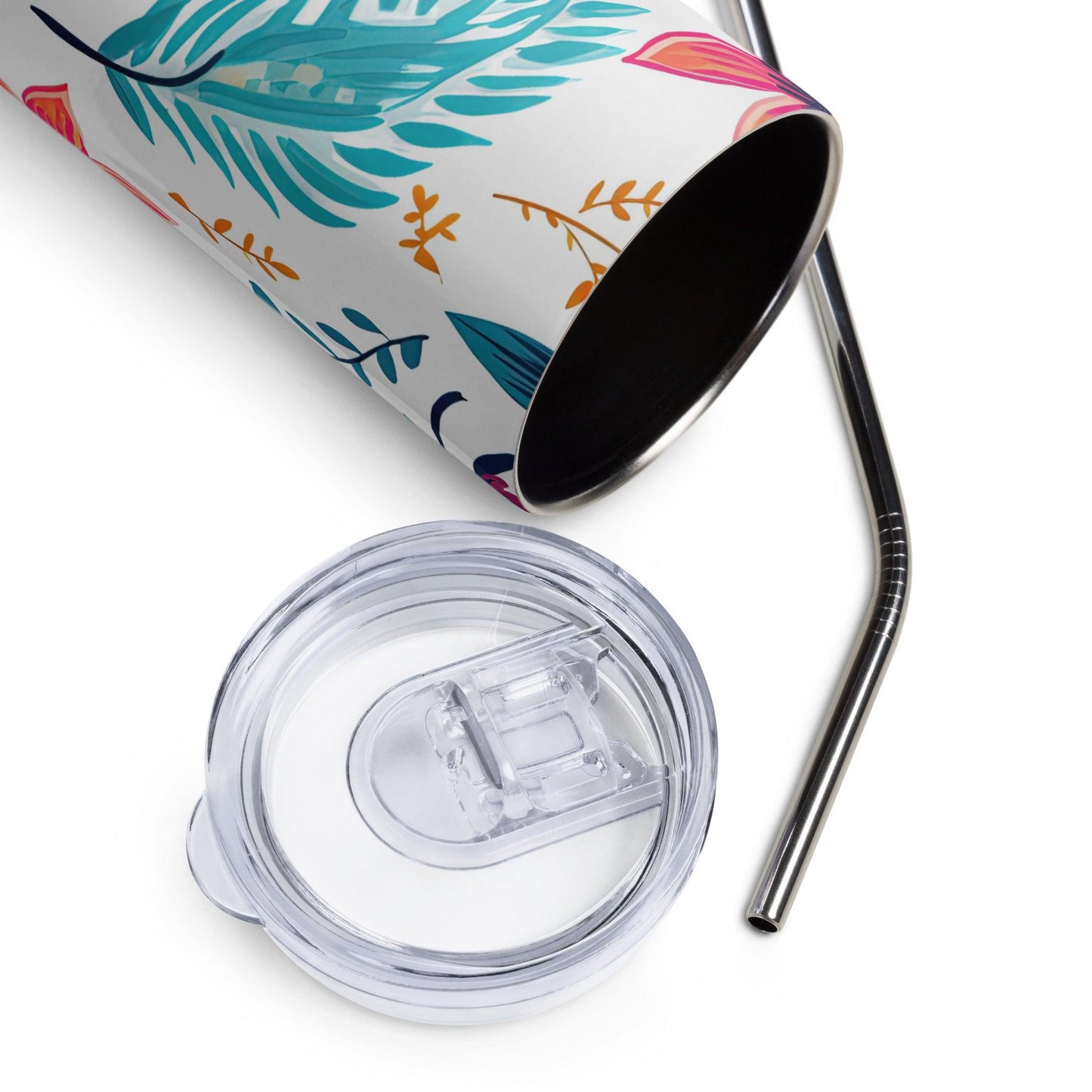 Feisty Floral Stainless steel tumbler - The Sandy Merchant