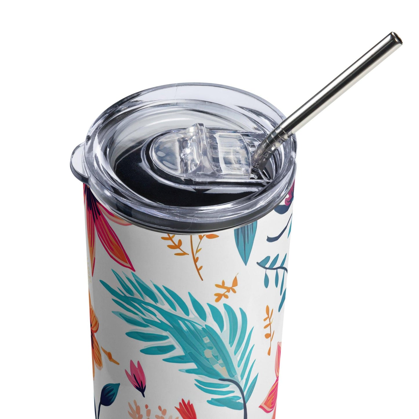 Feisty Floral Stainless steel tumbler - The Sandy Merchant