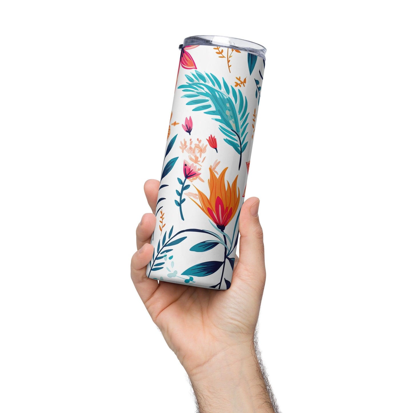 Feisty Floral Stainless steel tumbler - The Sandy Merchant