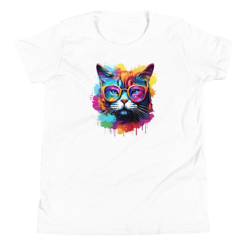 Hipster Cat Youth Short Sleeve T-Shirt - The Sandy Merchant