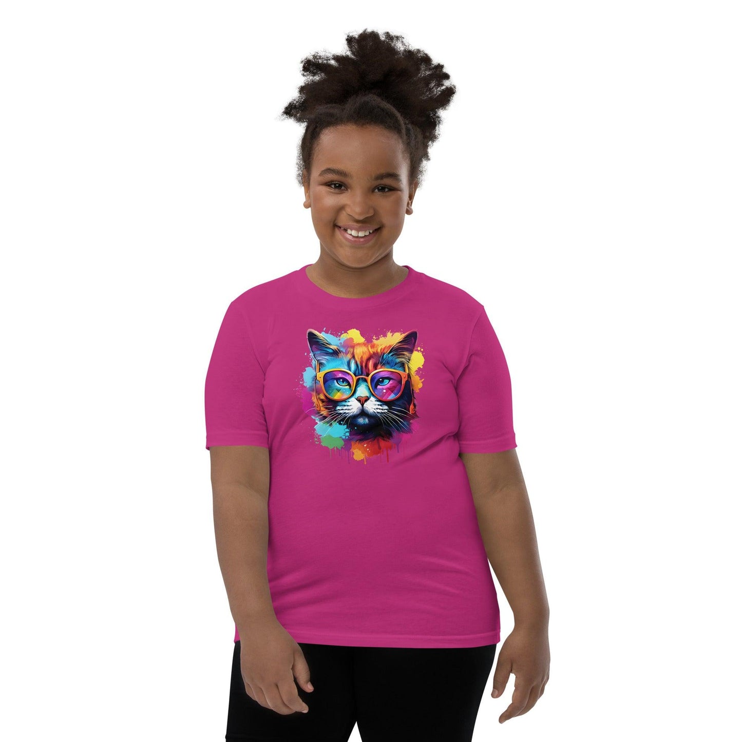 Hipster Cat Youth Short Sleeve T-Shirt - The Sandy Merchant