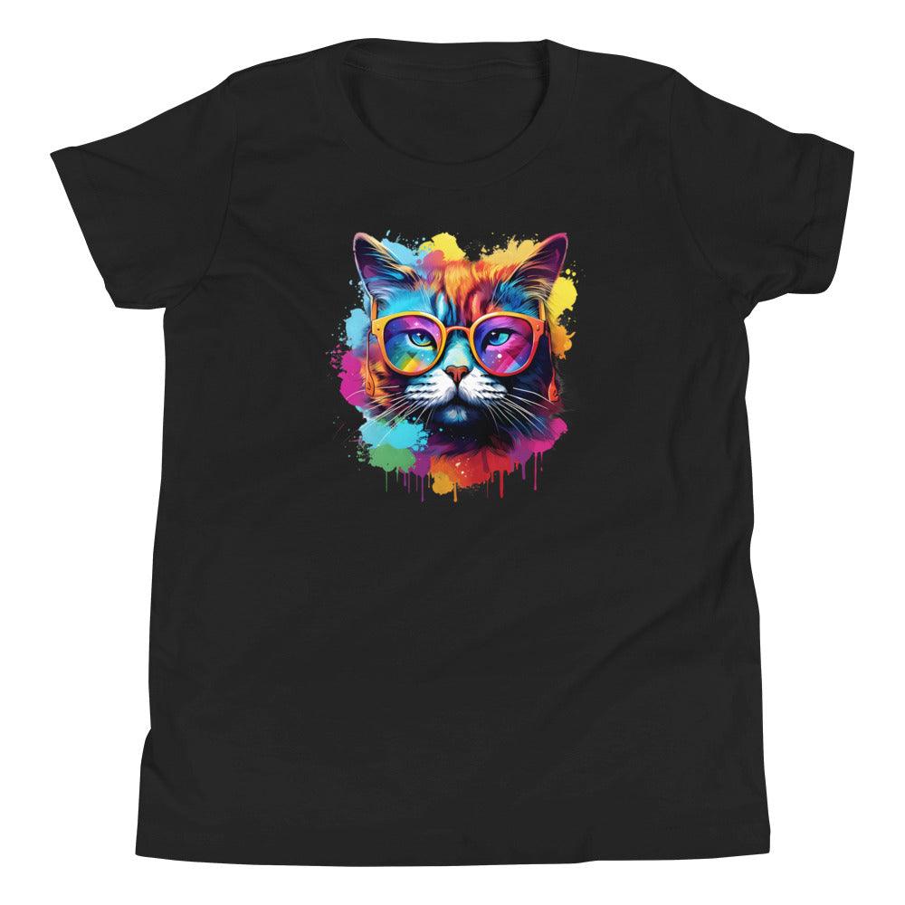 Hipster Cat Youth Short Sleeve T-Shirt - The Sandy Merchant