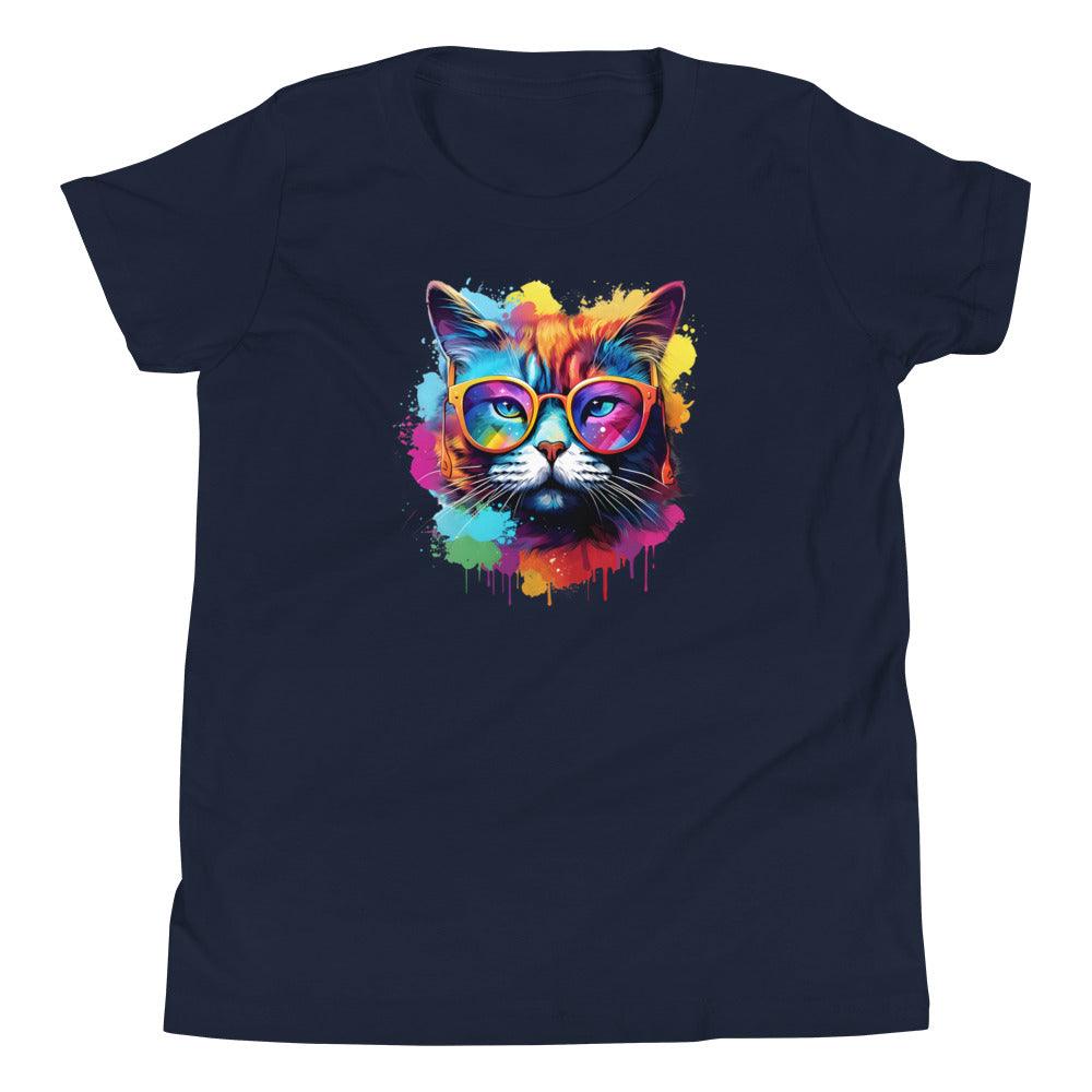Hipster Cat Youth Short Sleeve T-Shirt - The Sandy Merchant