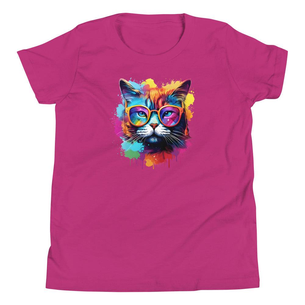 Hipster Cat Youth Short Sleeve T-Shirt - The Sandy Merchant