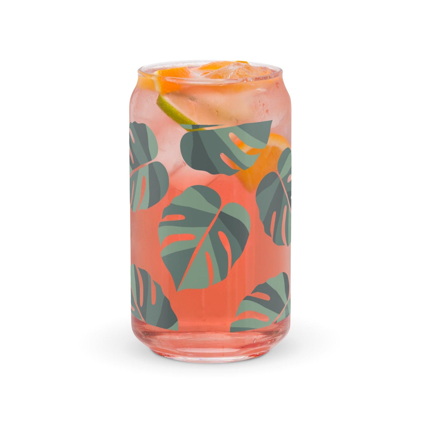 Monstera Leaf Can-shaped glass - The Sandy Merchant