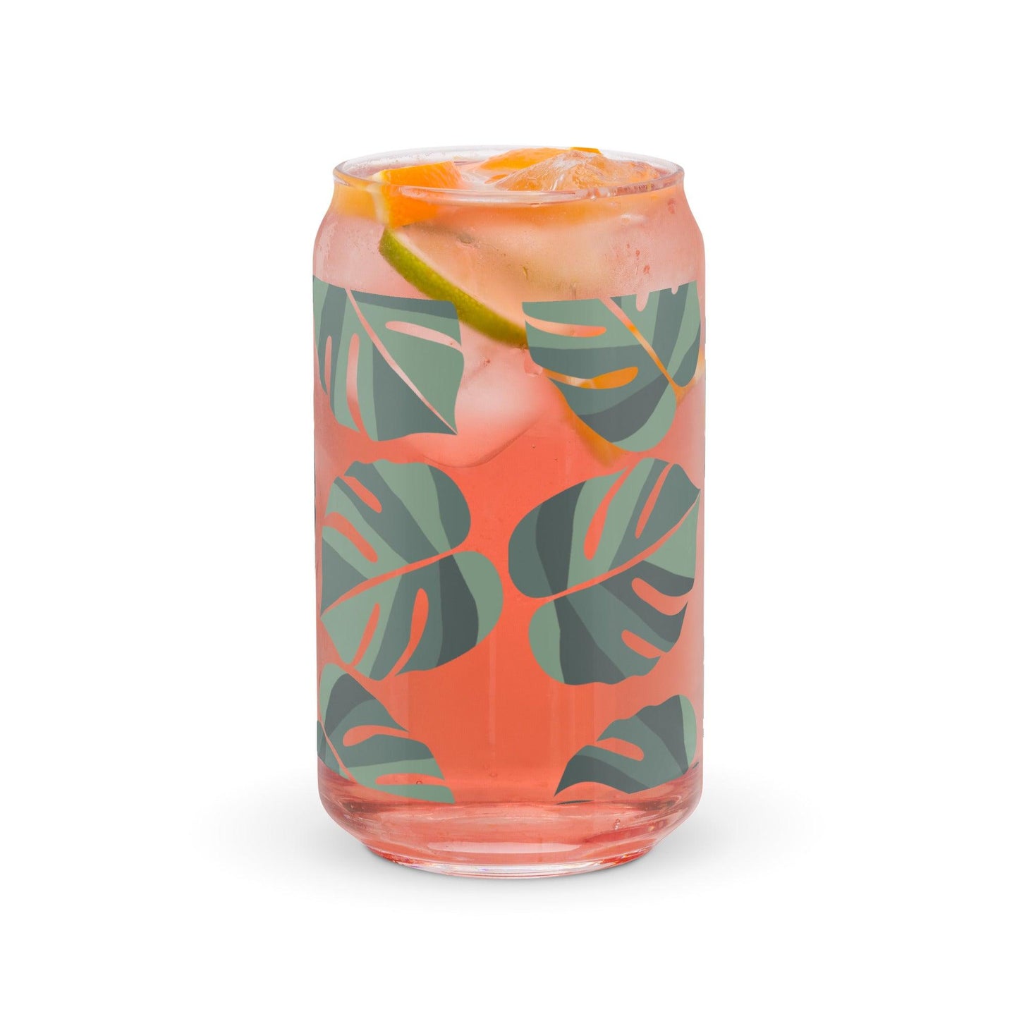 Monstera Leaf Can-shaped glass - The Sandy Merchant