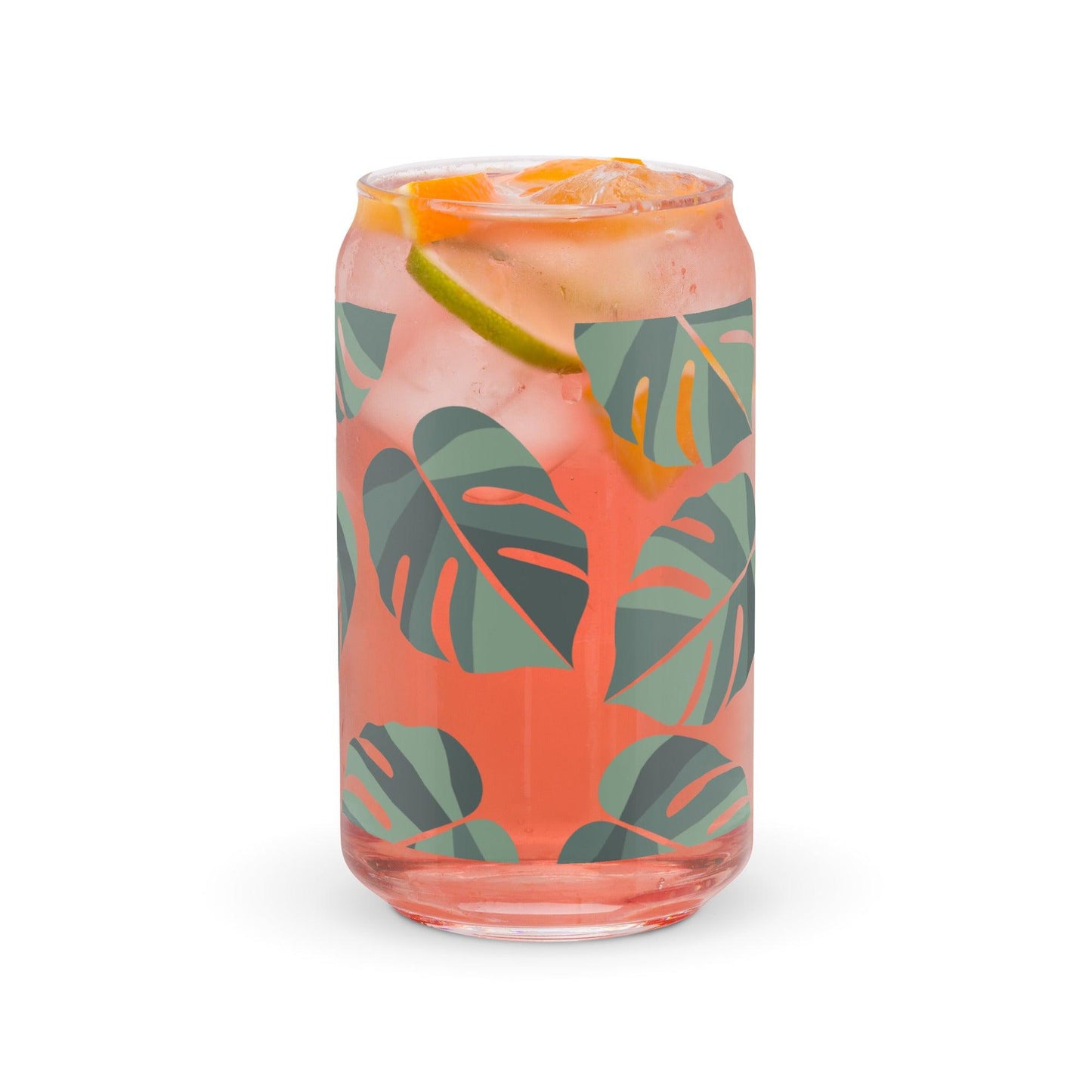 Monstera Leaf Can-shaped glass - The Sandy Merchant
