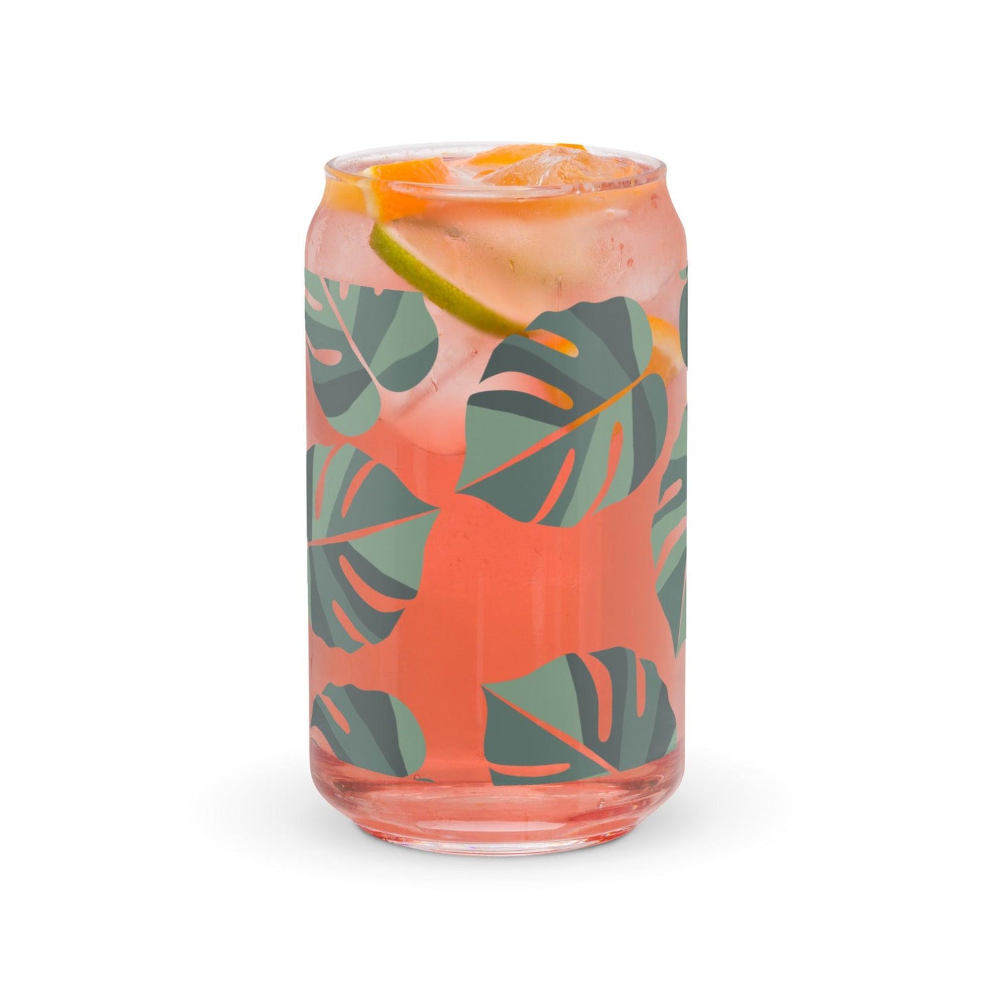 Monstera Leaf Can-shaped glass - The Sandy Merchant