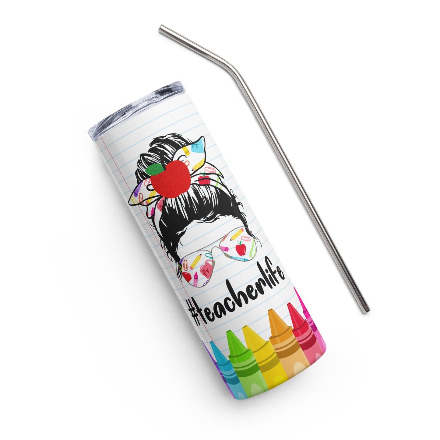 #Teacher Life Stainless steel tumbler - The Sandy Merchant