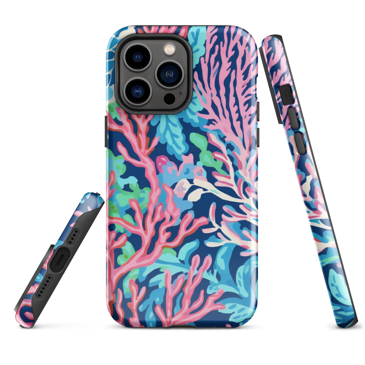 Preppy Coral Tough Case for iPhone®