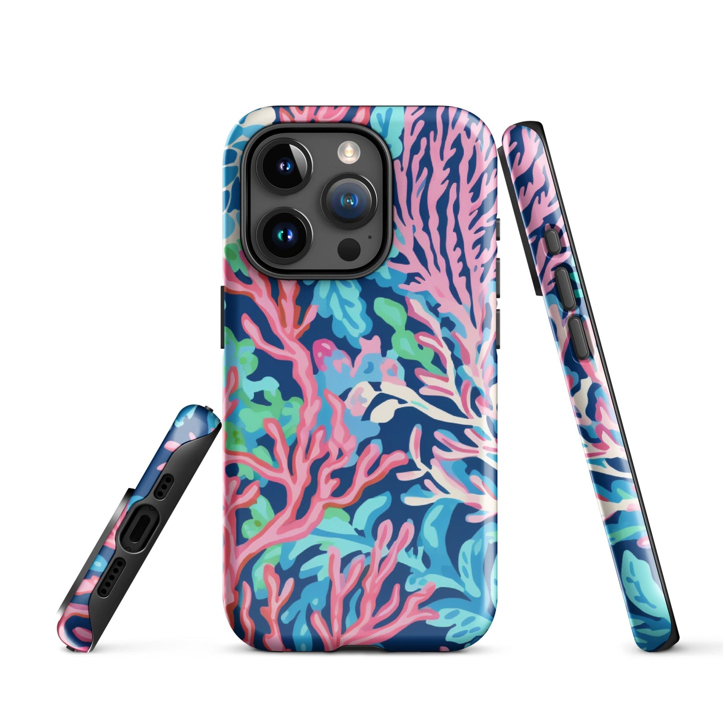Preppy Coral Tough Case for iPhone®