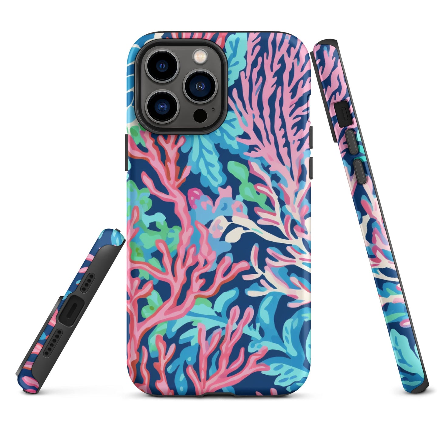 Preppy Coral Tough Case for iPhone®
