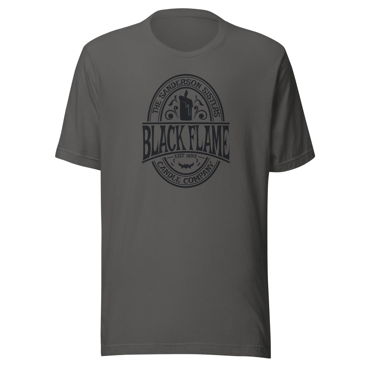 Hocus Pocus Black Flame Candle Unisex t-shirt - The Sandy Merchant