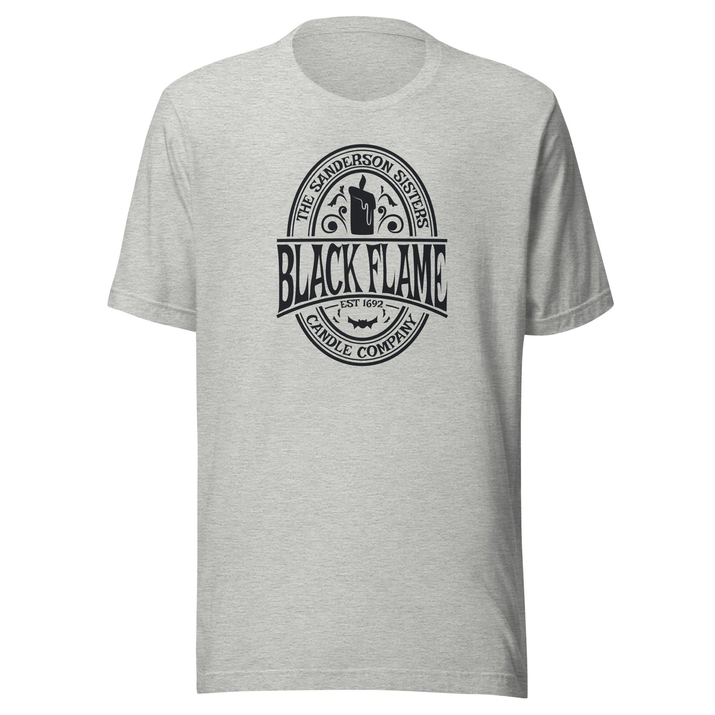 Hocus Pocus Black Flame Candle Unisex t-shirt - The Sandy Merchant