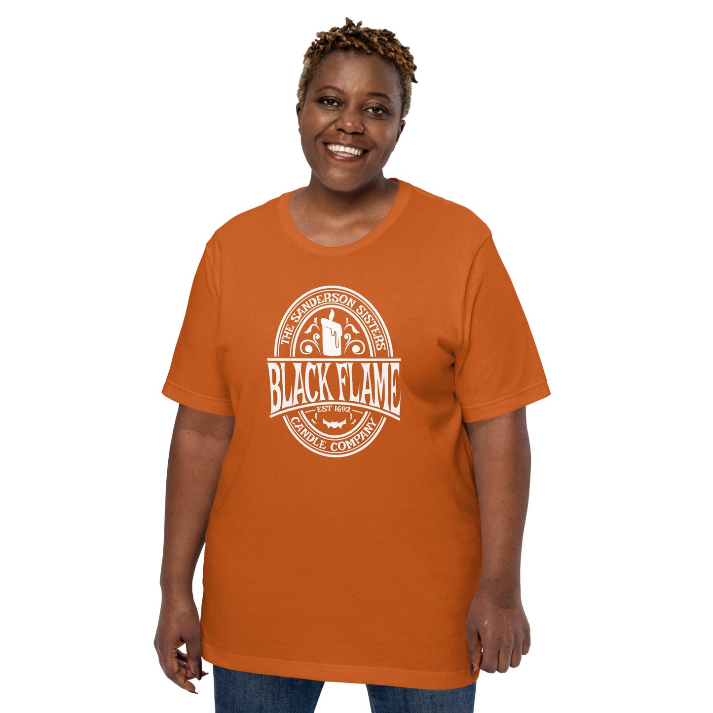 Hocus Pocus Black Flame Candle Unisex t-shirt - The Sandy Merchant
