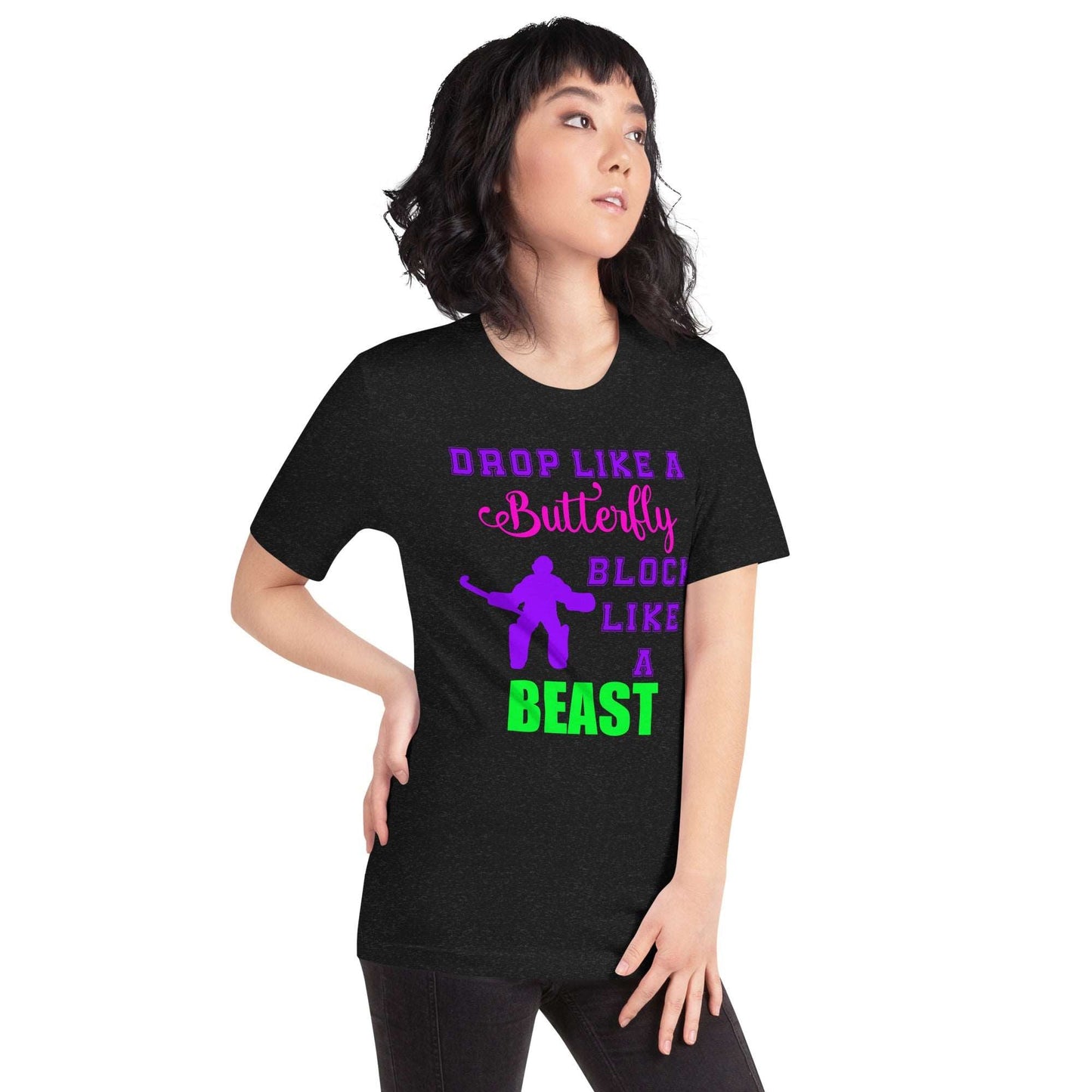 Drop like a Butterfly Block like a BEAST t-shirt