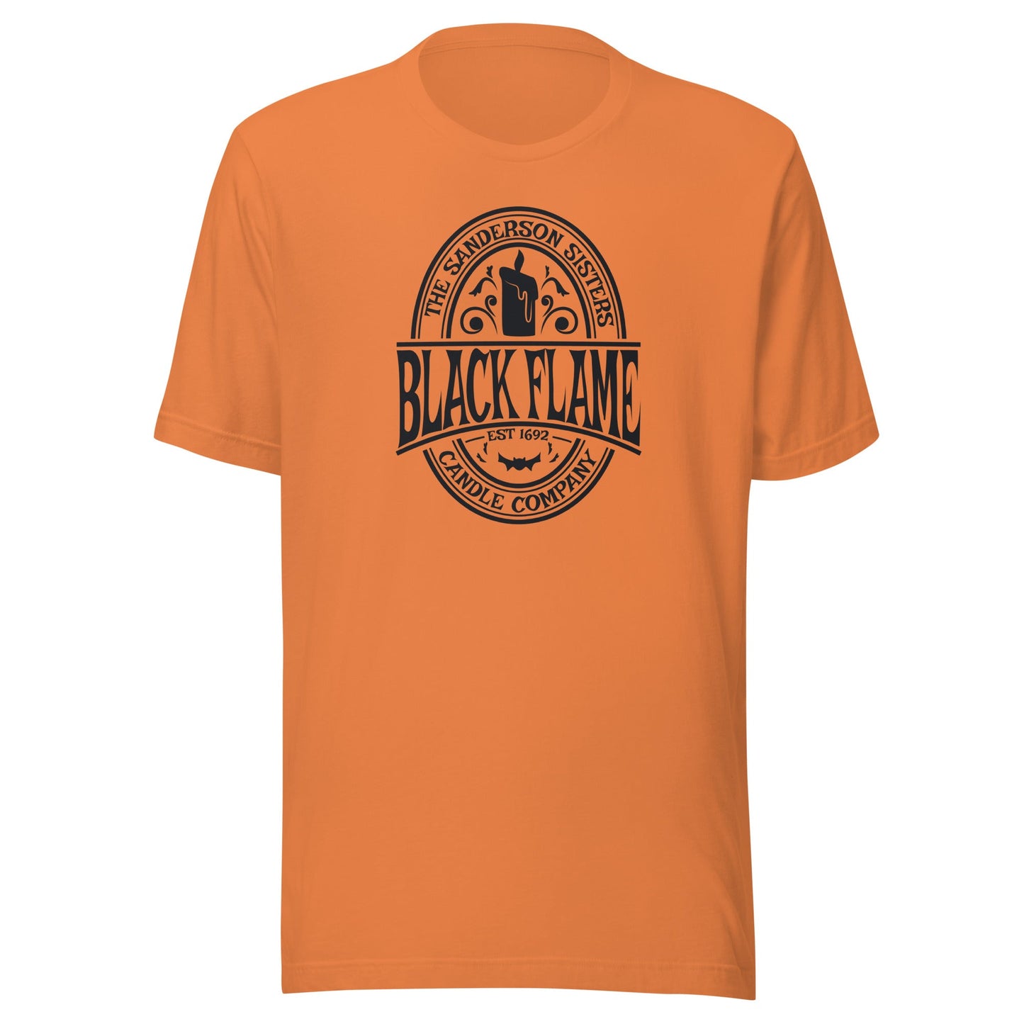 Hocus Pocus Black Flame Candle Unisex t-shirt - The Sandy Merchant