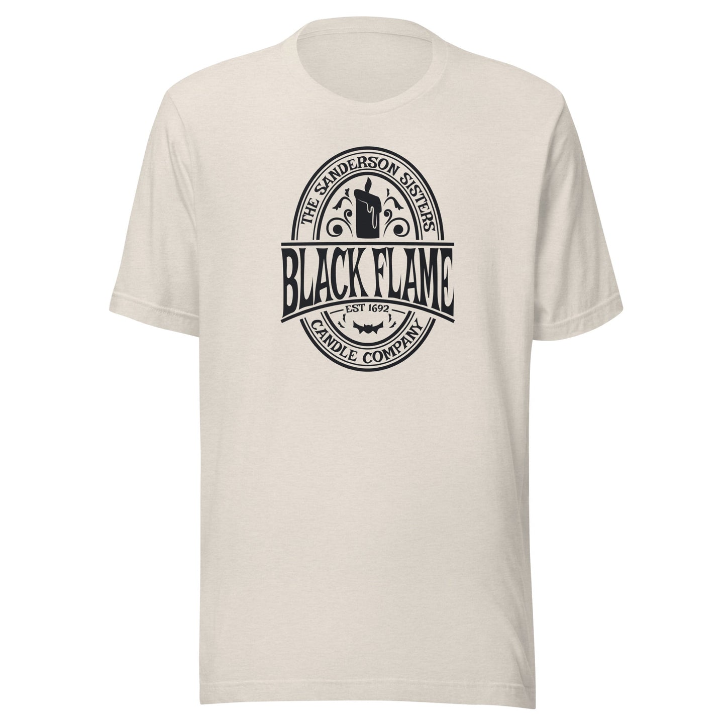 Hocus Pocus Black Flame Candle Unisex t-shirt - The Sandy Merchant