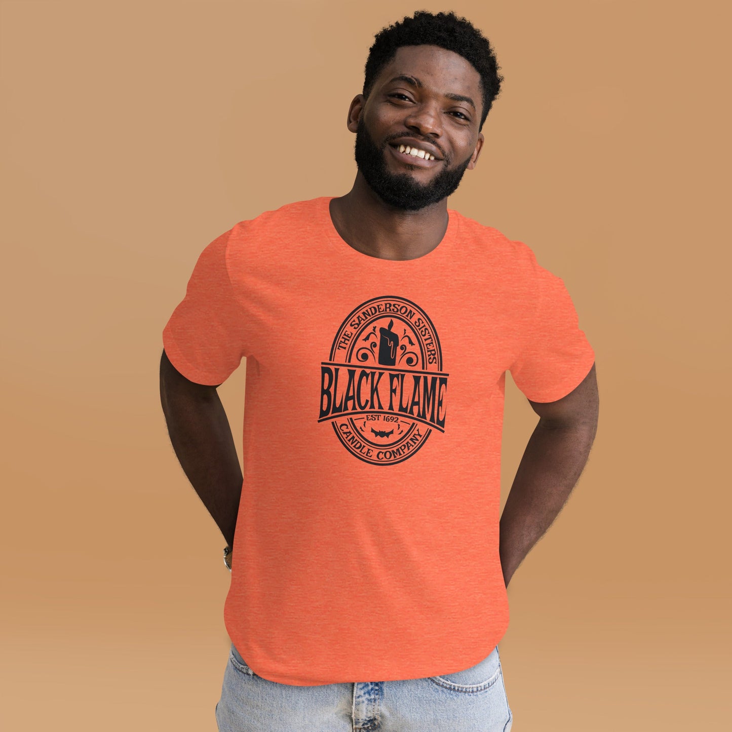 Hocus Pocus Black Flame Candle Unisex t-shirt - The Sandy Merchant