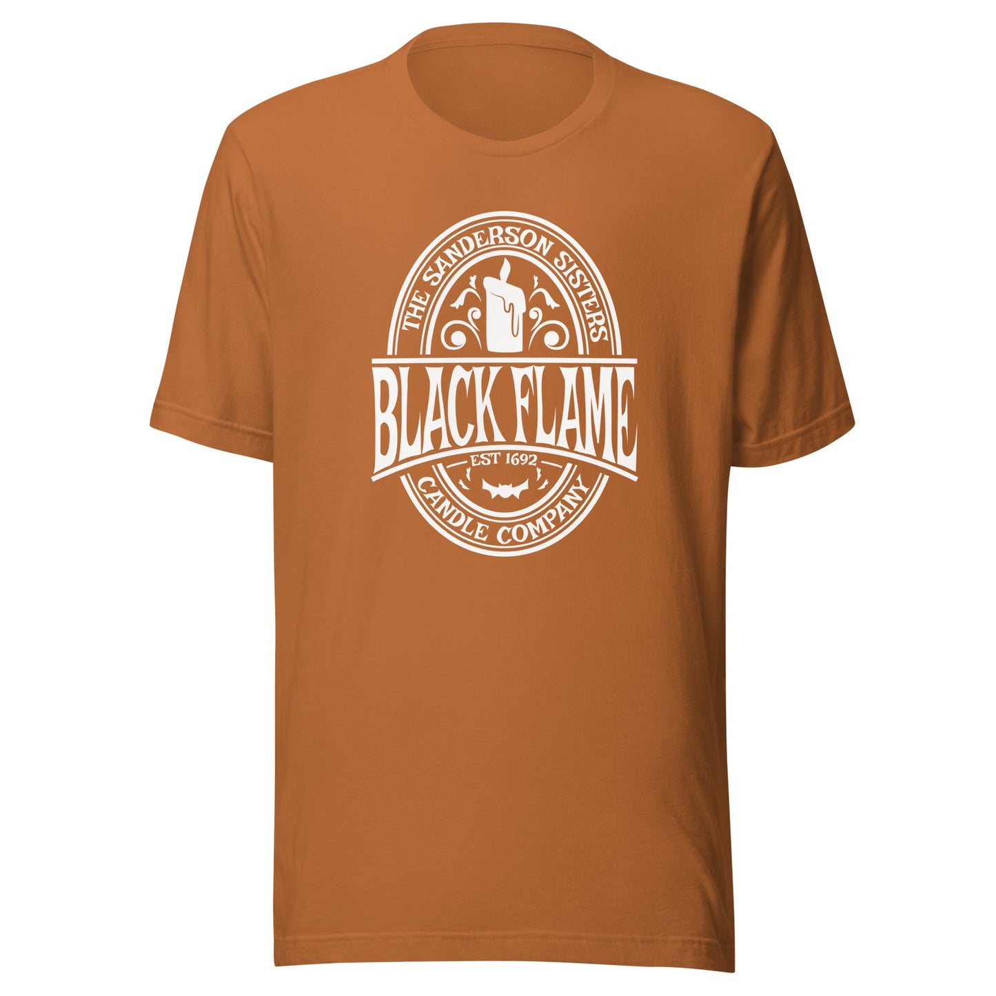 Hocus Pocus Black Flame Candle Unisex t-shirt - The Sandy Merchant