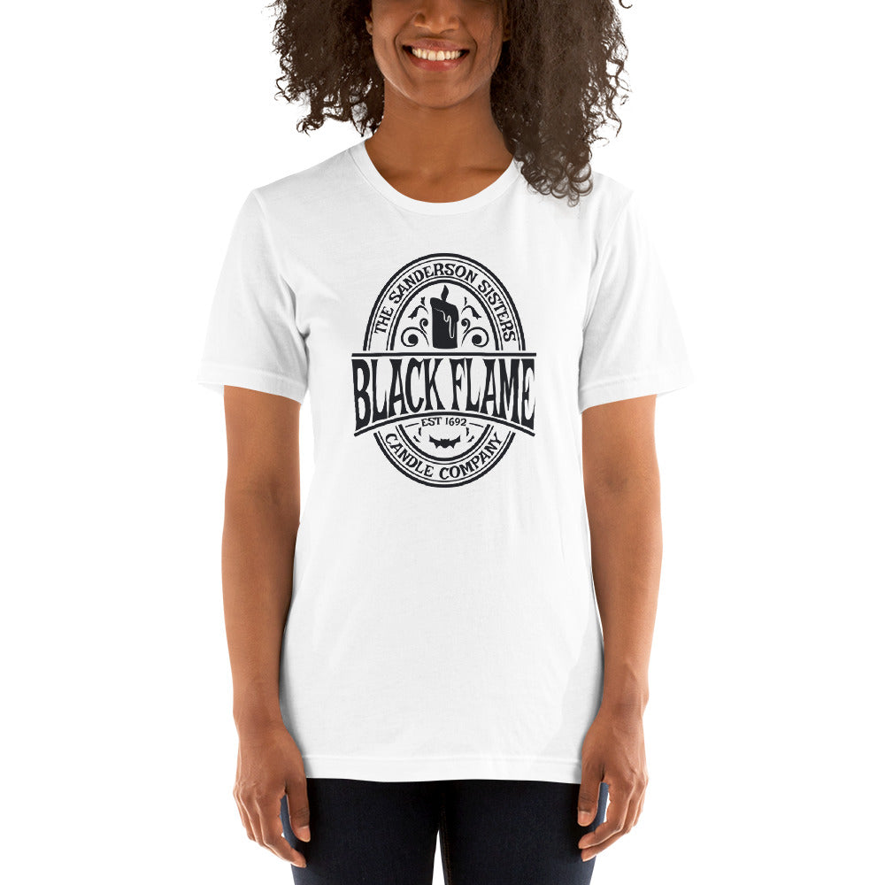 Hocus Pocus Black Flame Candle Unisex t-shirt - The Sandy Merchant