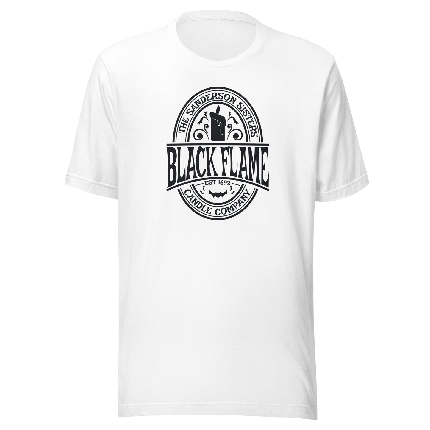 Hocus Pocus Black Flame Candle Unisex t-shirt - The Sandy Merchant