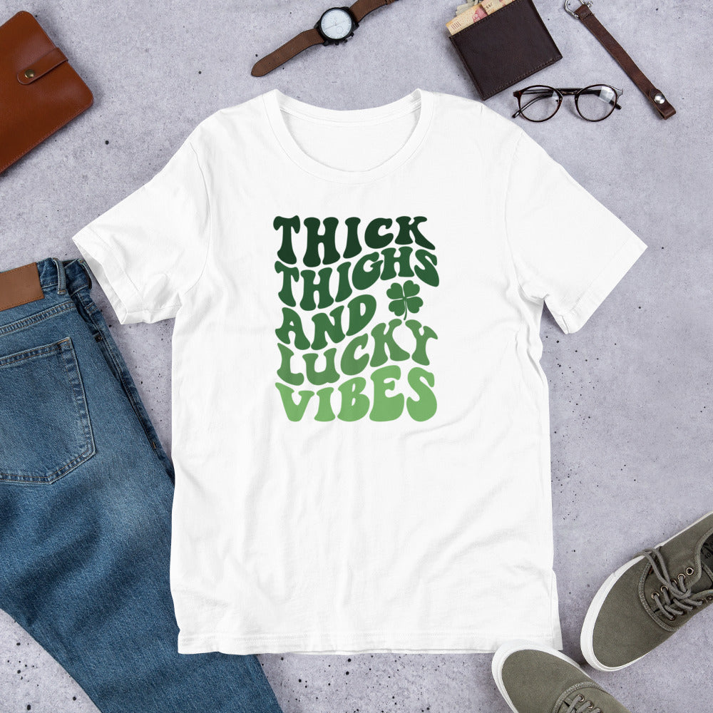 Thick Thighs and Lucky Vibes t-shirt