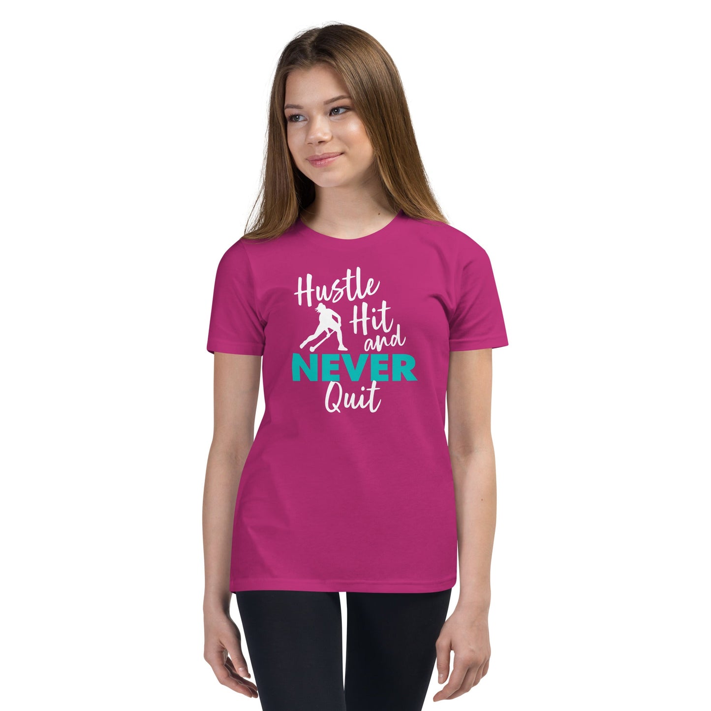 Hustle Hit and Never Quit Youth T-Shirt - The Sandy Merchant