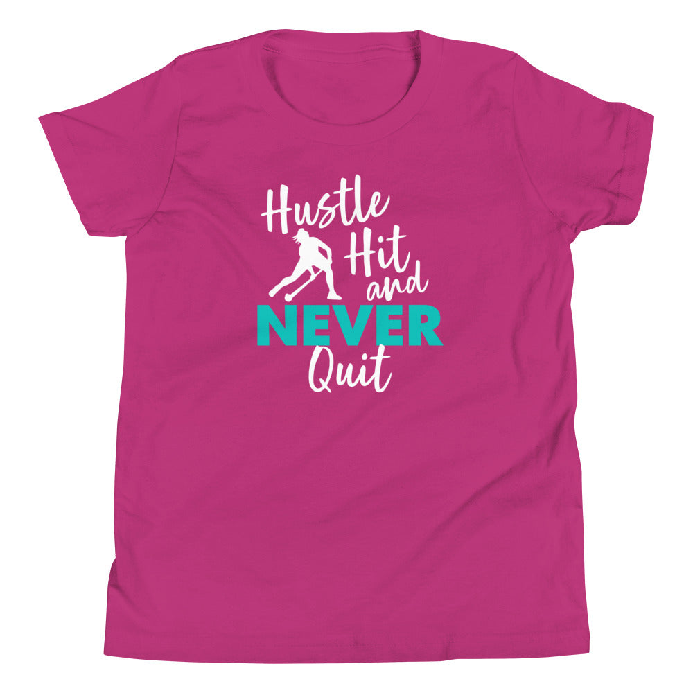 Hustle Hit and Never Quit Youth T-Shirt - The Sandy Merchant