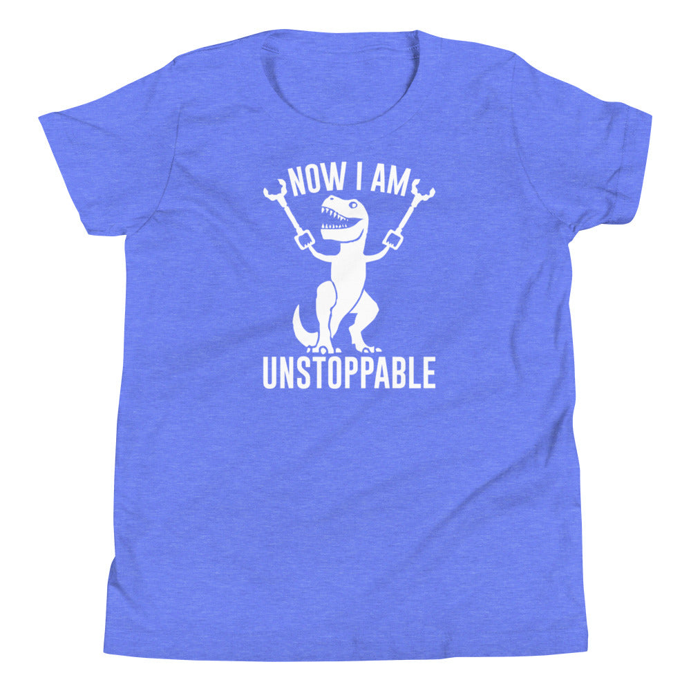Unstoppable T-rex Youth Short Sleeve T-Shirt - The Sandy Merchant