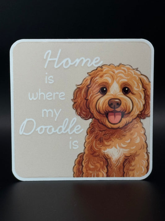 Doodle is Home Sticker