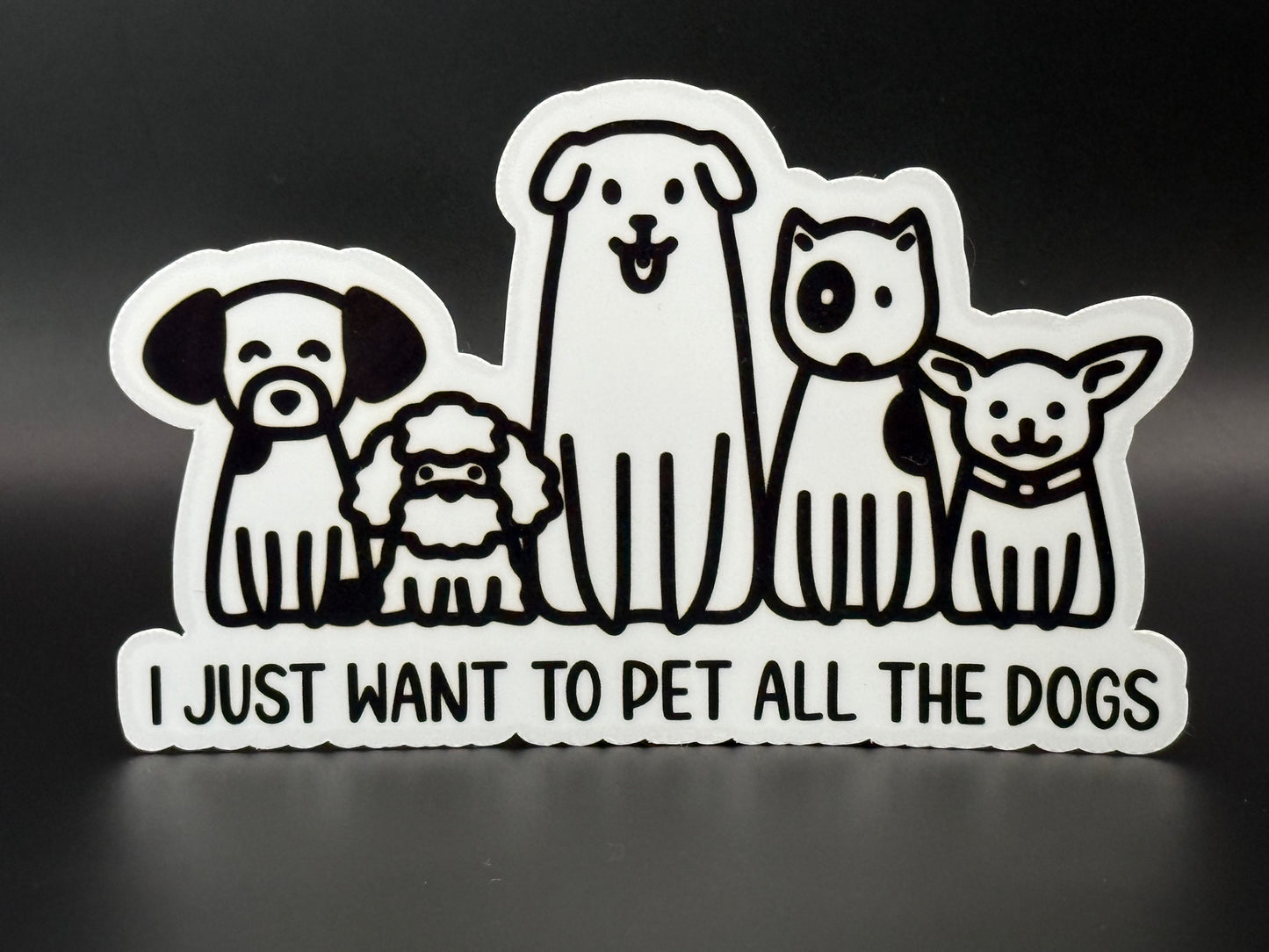 Pet All The Dogs Sticker