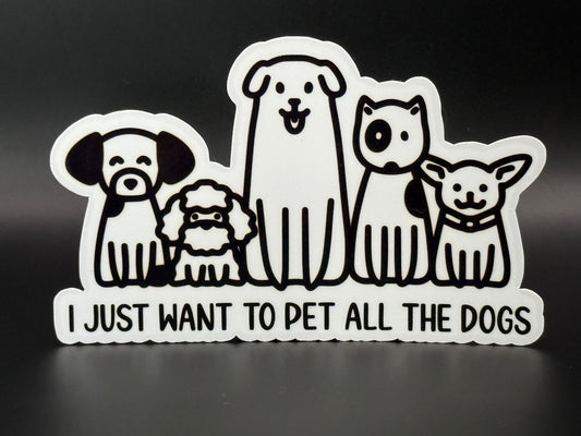 Pet All The Dogs Sticker