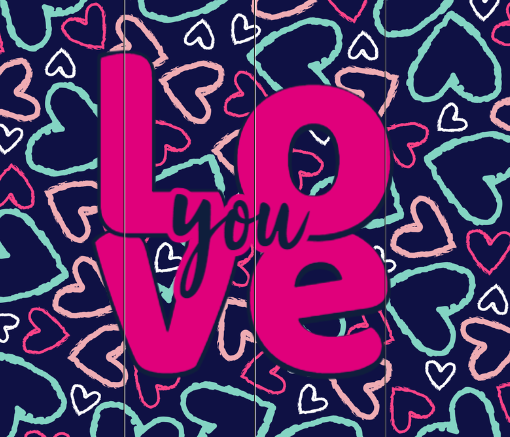 Love You Hearts tumbler
