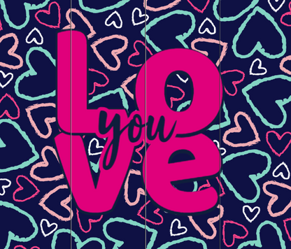 Love You Hearts tumbler
