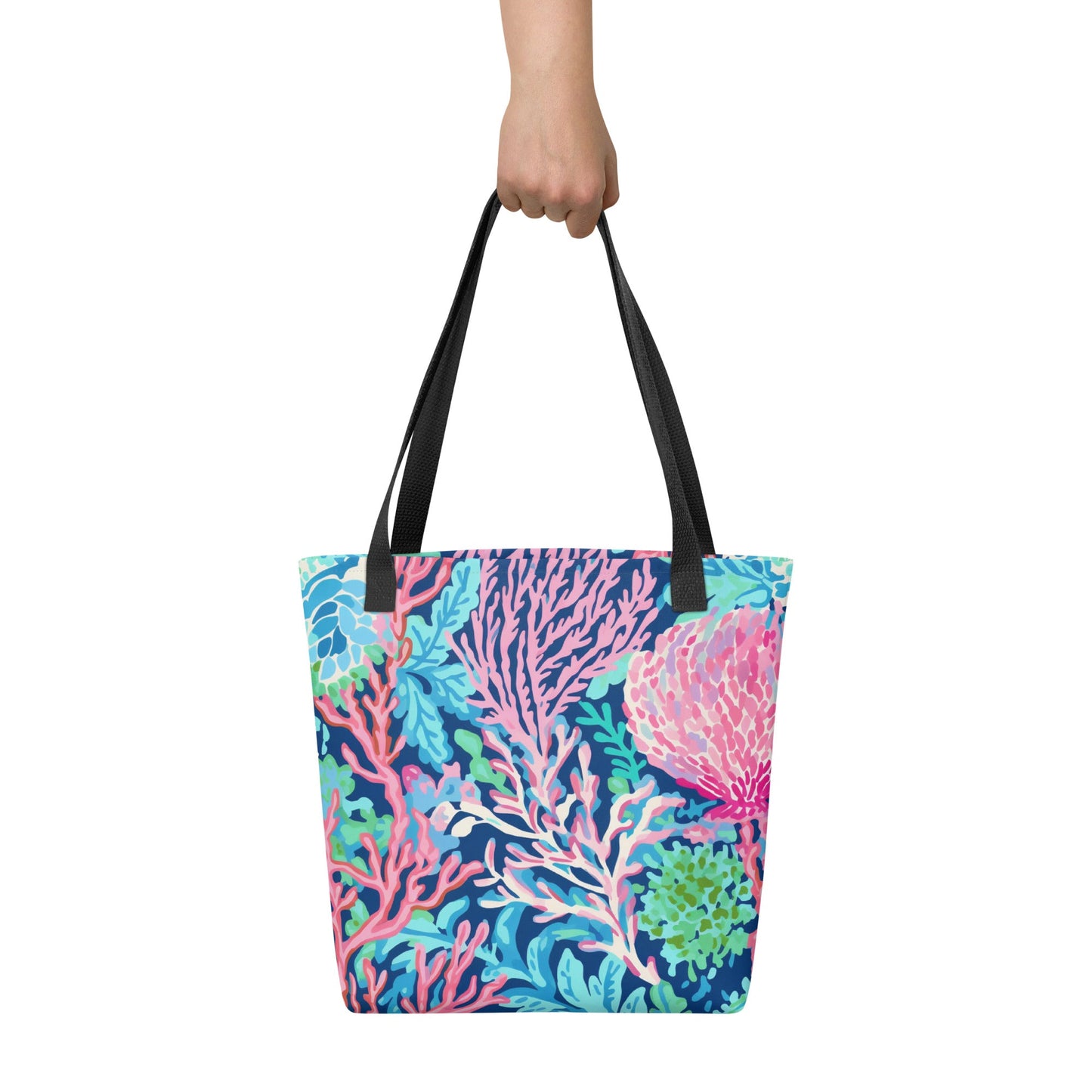 Preppy Coral Tote bag