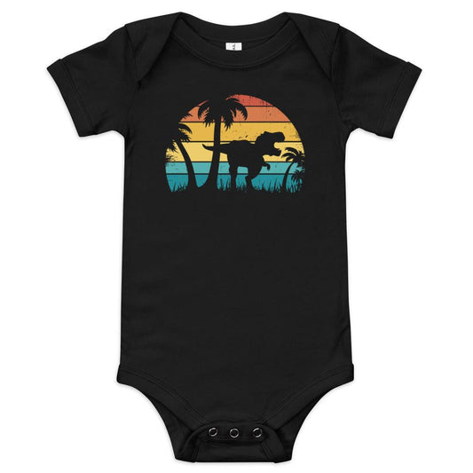 Dino Sunset Baby short sleeve one piece - The Sandy Merchant
