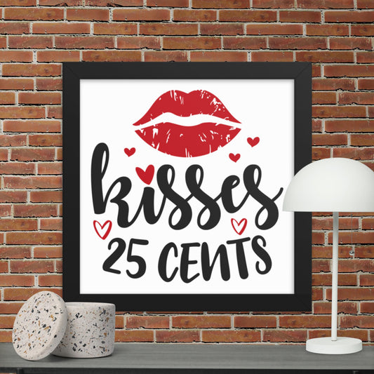 10X10" Kisses for Sale framed print