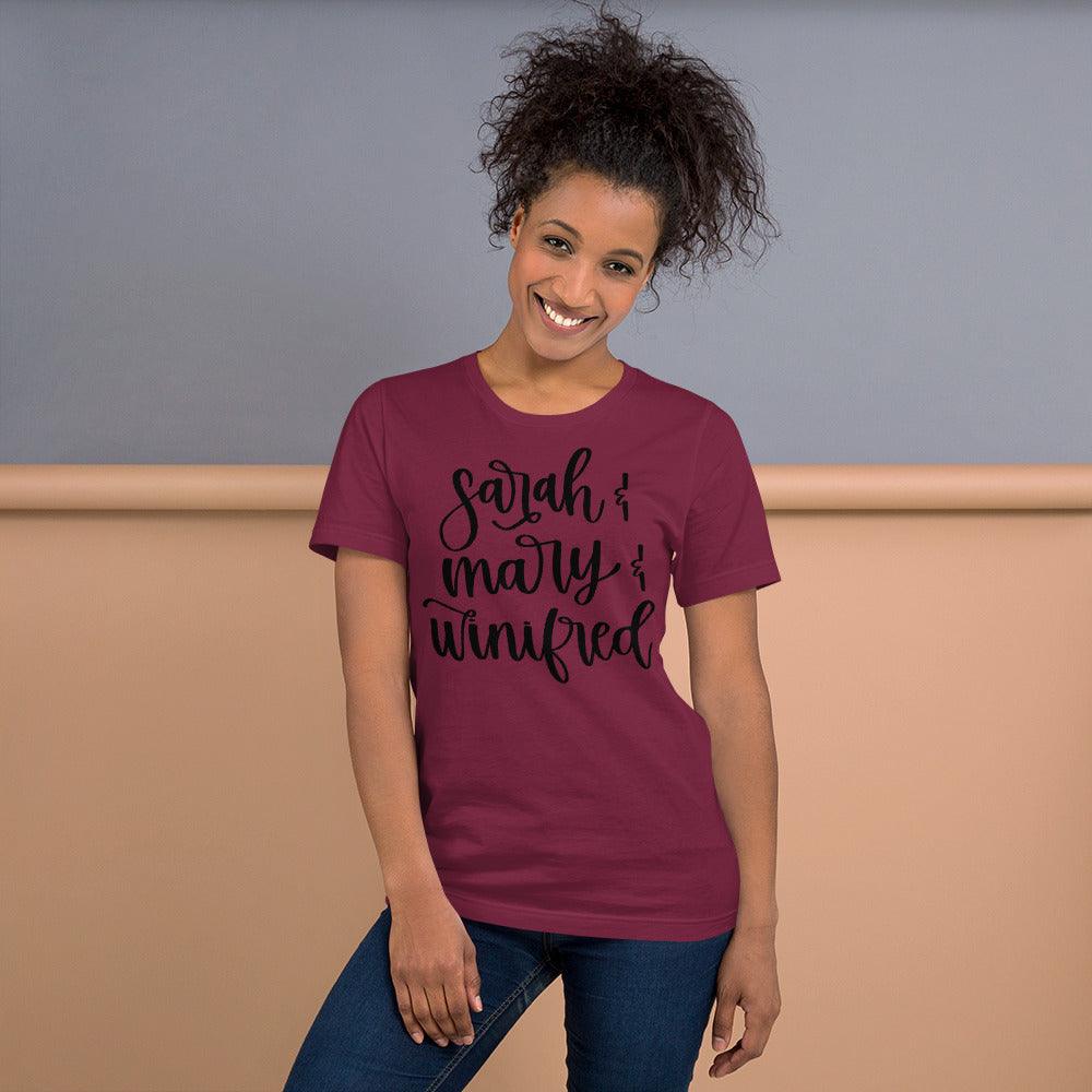 Sarah, Mary and Winifred t-shirt - The Sandy Merchant