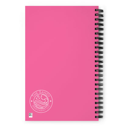 Preppy Coral Spiral notebook