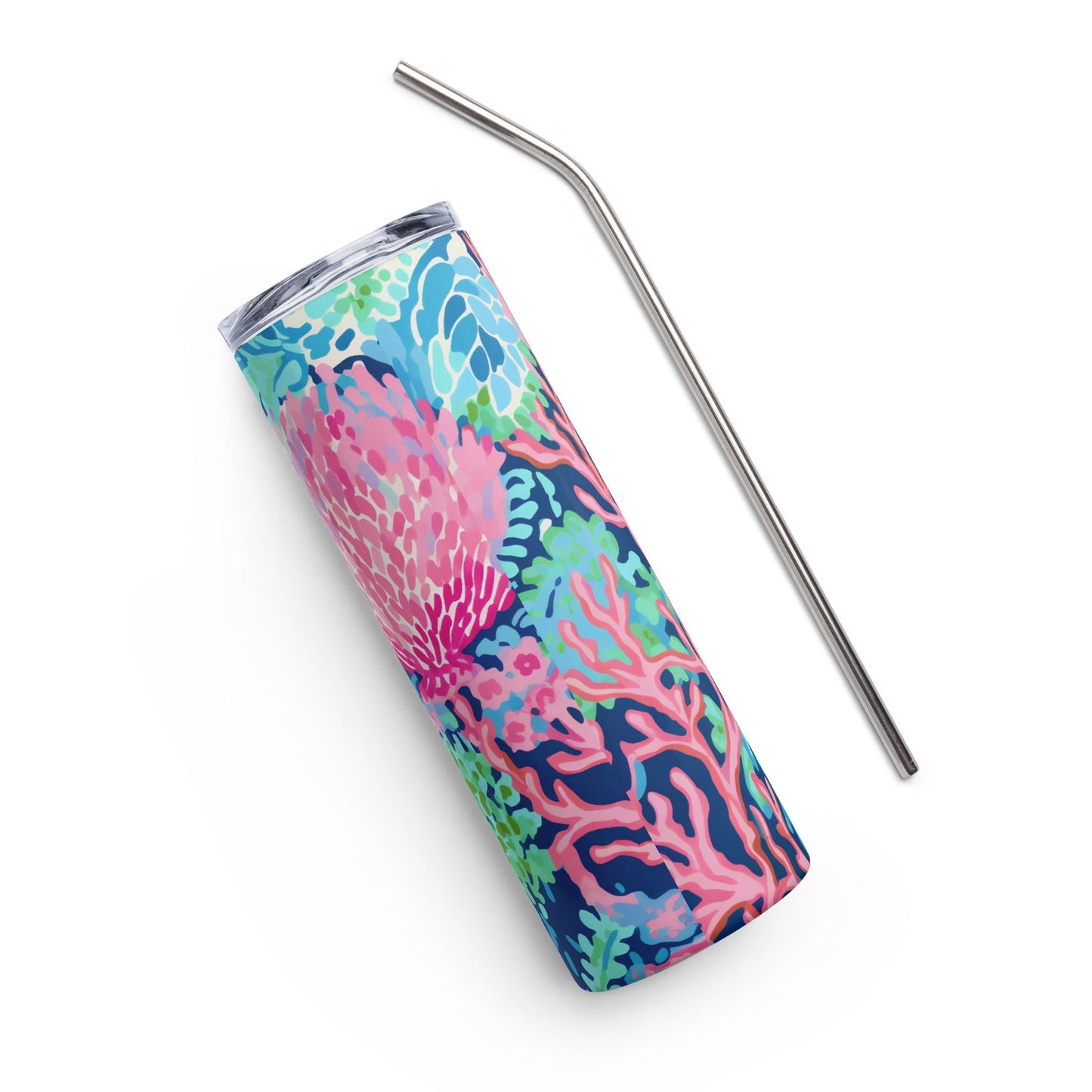 Preppy Coral Tumbler