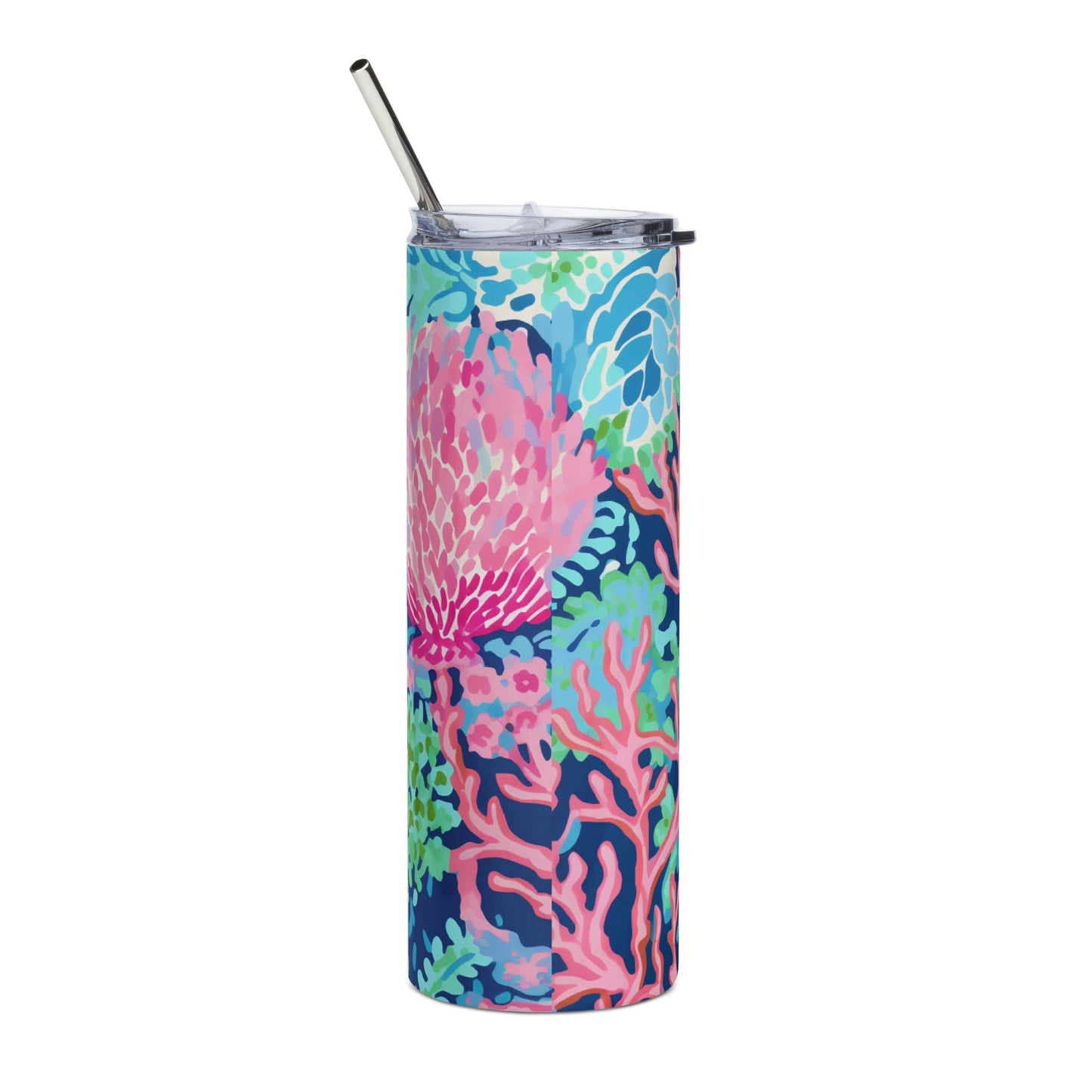 Preppy Coral Tumbler
