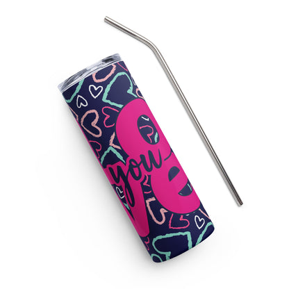 Love You Hearts tumbler